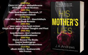 His Mother's Lies blog tour banner