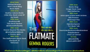 The Flatmate blog tour banner