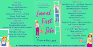 Love at First Site blog tour banner