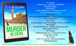 Murder in Siena blog tour banner