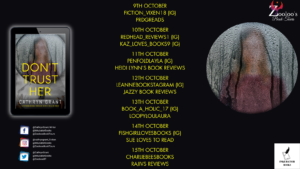 Don't Trust Her blog tour banner