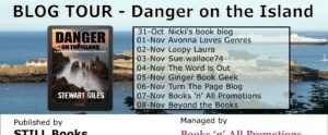 Danger on the Island blog tour banner