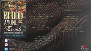 Blood Among The Threads blog tour banner