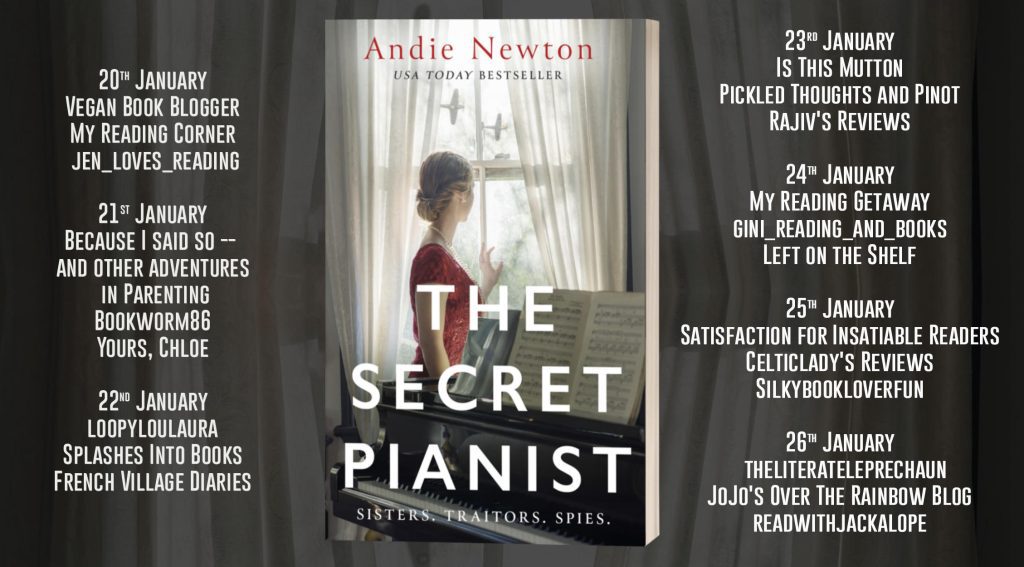 The Secret Pianist blog tour banner