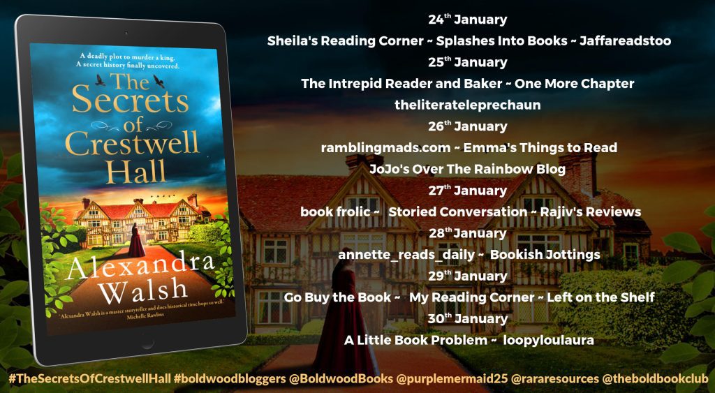 The Secrets of Crestwell Hall blog tour banner