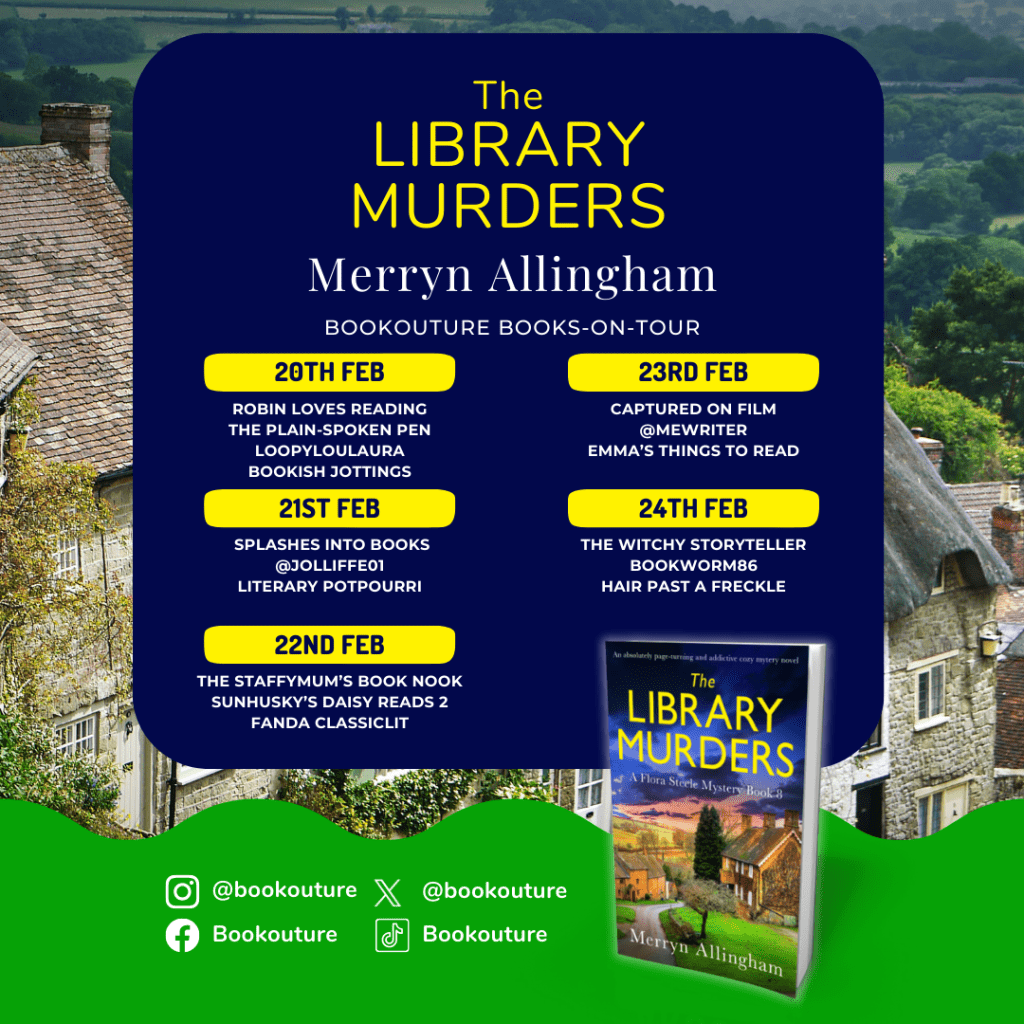 The Library Murders blog tour banner