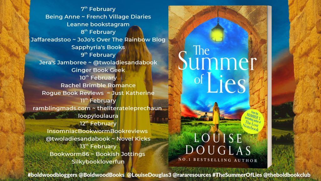 The Summer of Lies blog tour banner