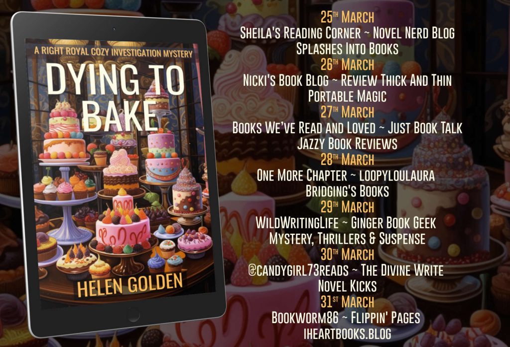 Dying To Bake blog tour banner