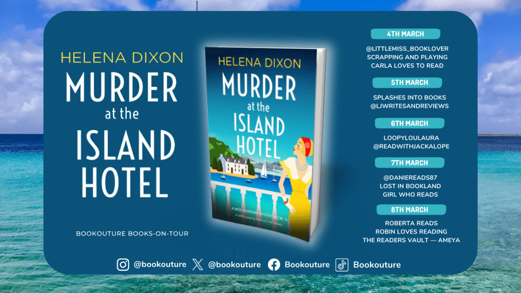 Murder at the Island Hotel blog tour banner