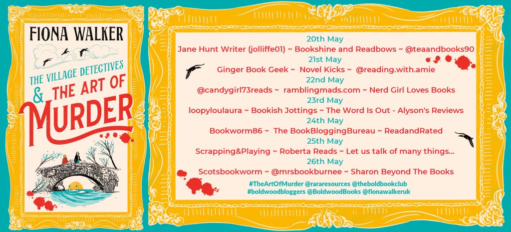 The Art of Murder blog tour banner