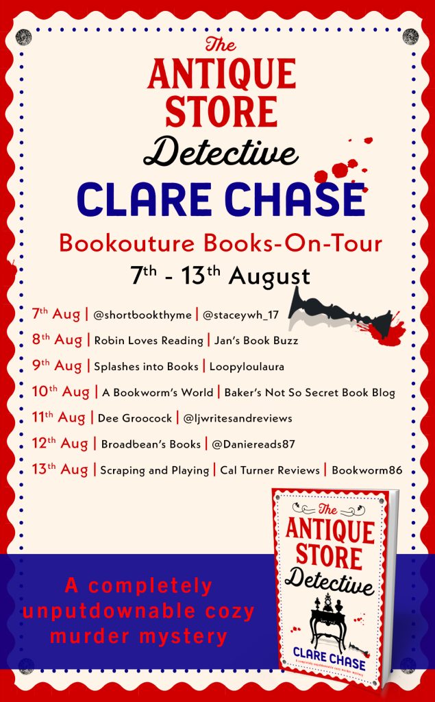 The Antique Store Detective blog tour banner
