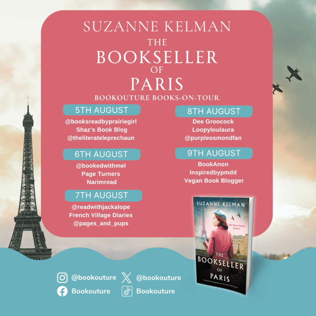 The Bookseller of Paris blog tour banner