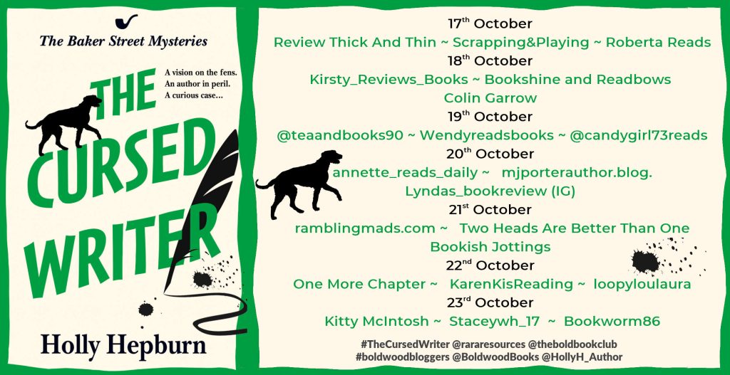 The Cursed Writer blog tour banner